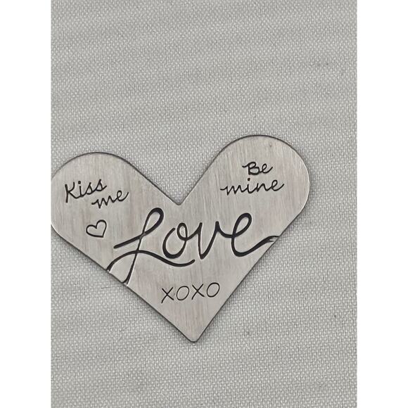 Gorgeous Origami Owl Heart Locket Necklace Love Crystals Kiss Me Be Mine - Picture 4 of 9